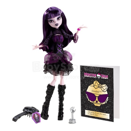 „Mattel Monster High Frights“, fotoaparatas, veiksmo „Elissabat“ (Veronica Von Vamp) lėlių menas. BLX17 lėlė
