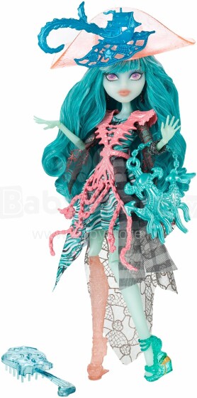 „Mattel Monster High Haunted“ studentų dvasios, vaiduoklis „Vandala Doubloons“ lėlių menas. CDC34 lėlė
