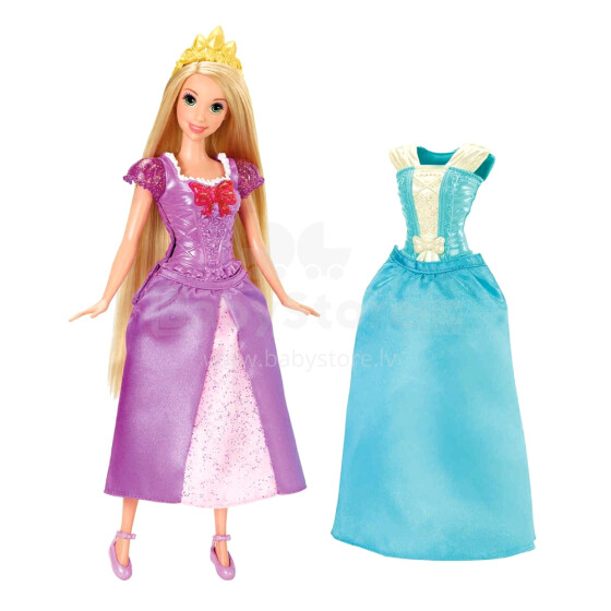 Mattel Disney Princess Sparkling Princess and Fashion Rapunzel Doll Art. X9357 Komlekts 'Lelle un kleita'