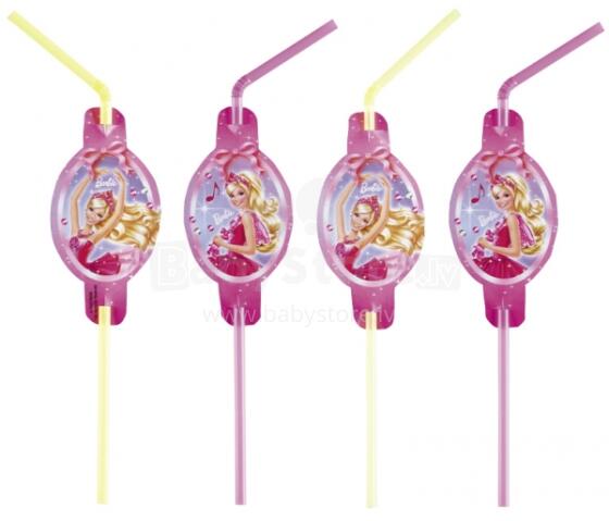 Amscan Barbie Shoes Pink Art. 552389   Komplekts no 8 salmiņiem
