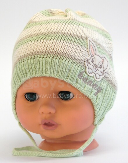 Aliap Art.4284 Green детская шапочка 100%  хлопок Весна-Осень
