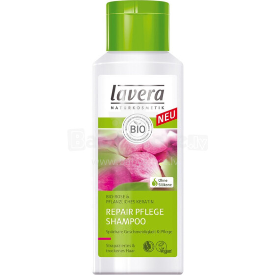 Lavera Art. 102815 Šampūns sausu matu atjaunošanai ar rozi un augu keratīnu
