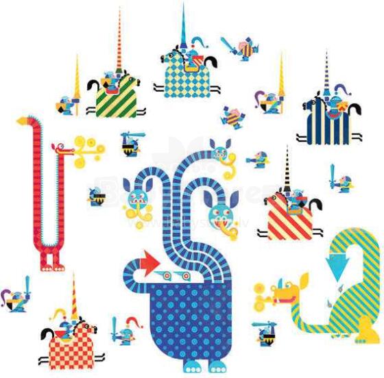 Djeco Dragons Art. DD04522 Sienas uzlīmes