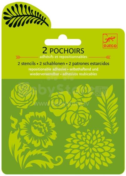Djeco Small Stencils - Vegetation Art. DJ09743 Trafarets (2 gab.)