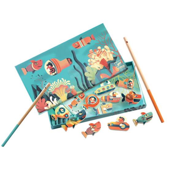Djeco Fishing shark Art. DJ01656 Развивающая игра на магнитах 'Рыбалка'