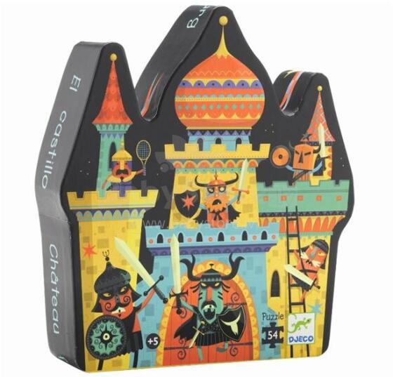 Djeco Silhouette puzzles - Fortified castle Art. DJ07258 Puzles (54 gab.)