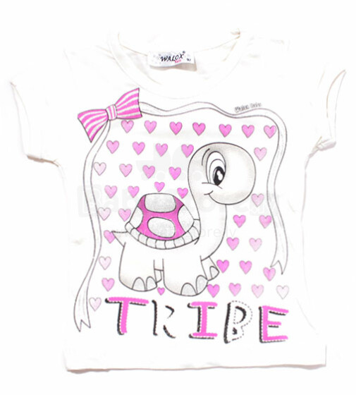 „Walox Tribe White“ mergaičių vasaros marškinėliai
