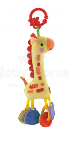 Fisher Price Plush Clacker Giraffe Art. CCG06 Мягкая погремушка 'Жирафик'
