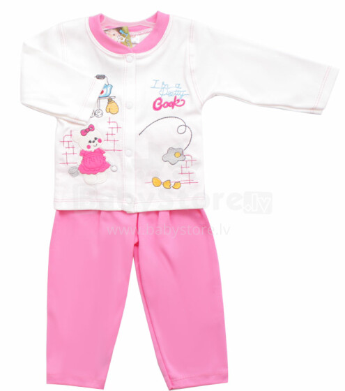 Bebekids Art.79533 Bērnu kokvilnas pidžama meitenei pink
