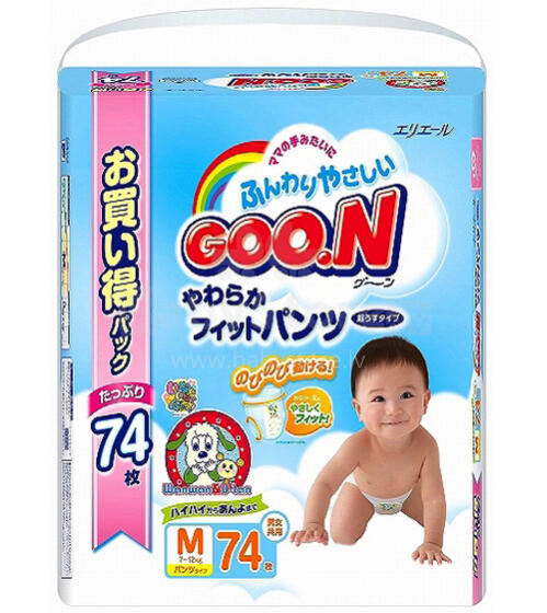 Goo.N Nappies (7 - 12 kg) 74 psc/pack