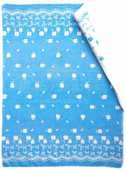 WOT Art.001 / mėlyna Aukštos kokybės vaikiška antklodė (antklodė) 110X130cm