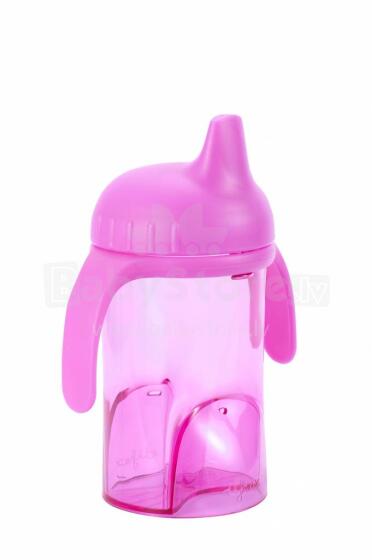 Difrax Pink krūzīte ar stingru knupīti 250ml