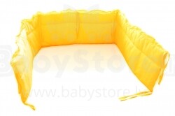 MimiNu Art.79693 Yellow Мягкий Бортик-охранка для детской кроватки с рюшей 360 см