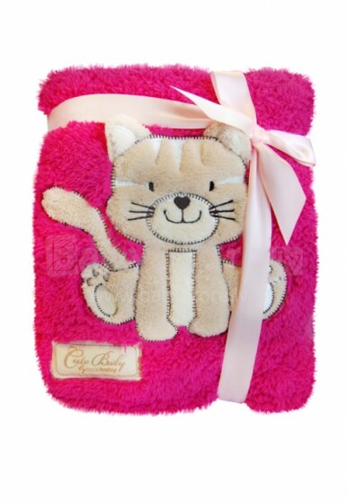 BoboBaby Art.KCSN-02 Cute Baby Флисовое одеялко с аппликацией 76*102 см