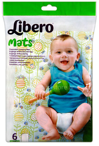 Libero Mats Art.61700  Пеленки одноразовые впитывающие  6шт. 50x70 см