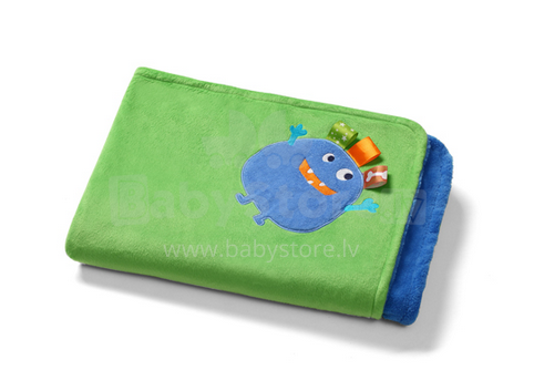 BabyOno Art. 1401 Мягкое двухсторонее одеяло-пледик из микрофибры с 3D аппликацией 