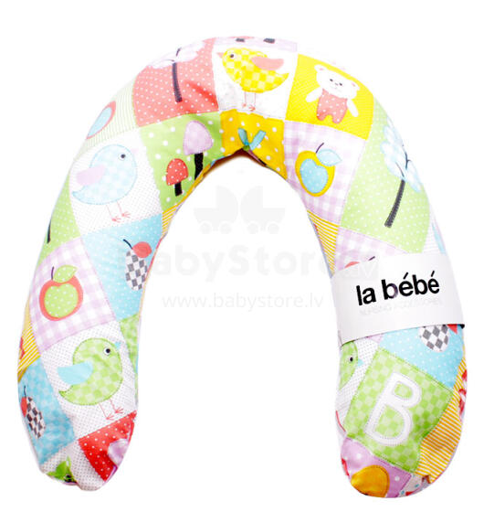 La Bebe™ Rich Cotton Nursing Maternity Pillow Art.9427 Patchwork Подковка для сна, кормления малыша 30x104 cm