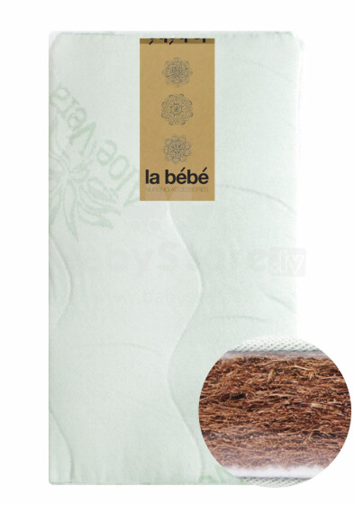 „La Bebe ™ Aloe Vera Coco Art.81016“ kūdikių čiužinys standartinei lovai 120x60cm [kokoso pluoštas]
