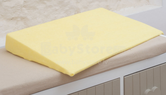 La bebe™ Klin Antireflux Art. 81111 Yellow Spilvens no putuplasta un frotē spilvendrāna ar rāvējslēdzēju