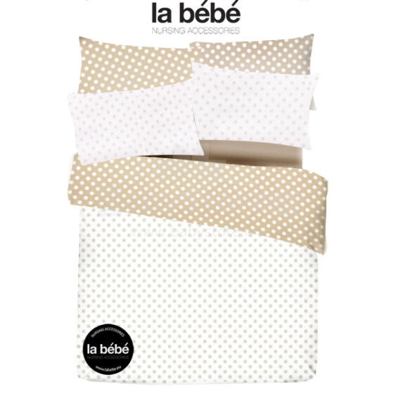 La Bebe™ Art.72667 Prikker Set Natural Cotton Baby Cot Bed Set Bērnu dabīgas kokvilnas komplekts no 3 daļām 100x135, 105x150, 40x60 cm