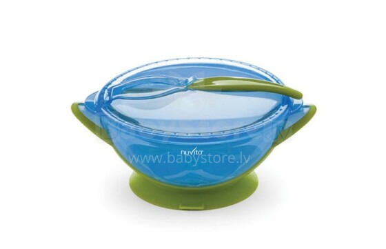 Nuvita Art. 1421 Blue Bowl with lid and spoon