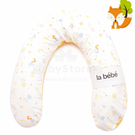 La Bebe™ Rich Maternity Pillow Art.81629 Fox Подковка для сна, кормления малыша 30x104 cm