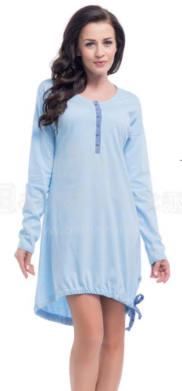Dobranocka Art.8027 Light Blue  Ночная рубашка для беременных / кормления