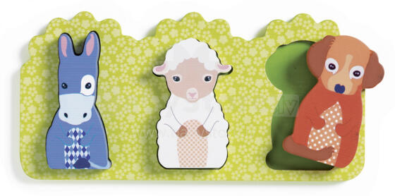 Djeco WoodenPuzzle-Relief-Rosalie Art. DJ01070 Pазвивающая игрушка для детей