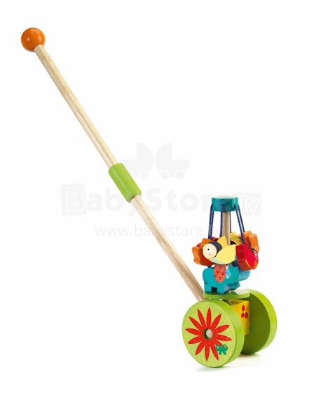 Djeco Push along toys-Rouli-cuicui Art. DJ06261 Деревянная игрушка на палке