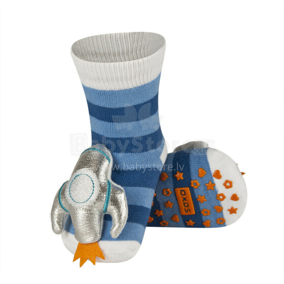 Soxo Art.44944 Детские носочки 3D с погремушкой 0-24м.