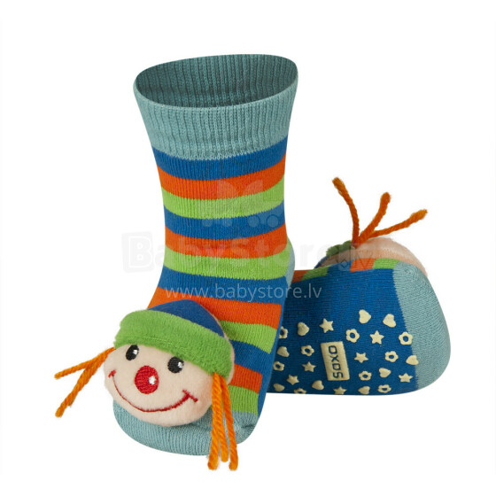Soxo Art.51522 Детские носочки 3D с погремушкой 0-24м.