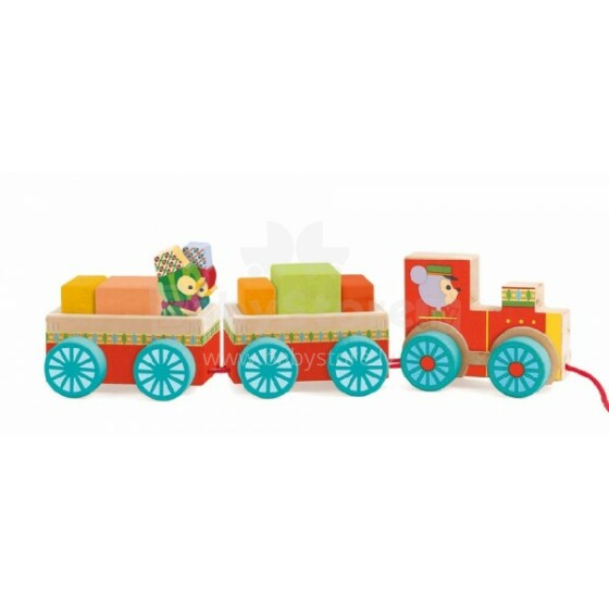 Djeco Early development toys Junzo Train Art. DJ06442 Pазвивающая игрушка для детей