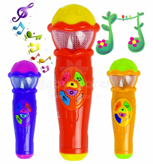Groti „Smart Art“. 152290 žaislinis muzikinis mikrofonas dainuoti kartu (rusų k.)