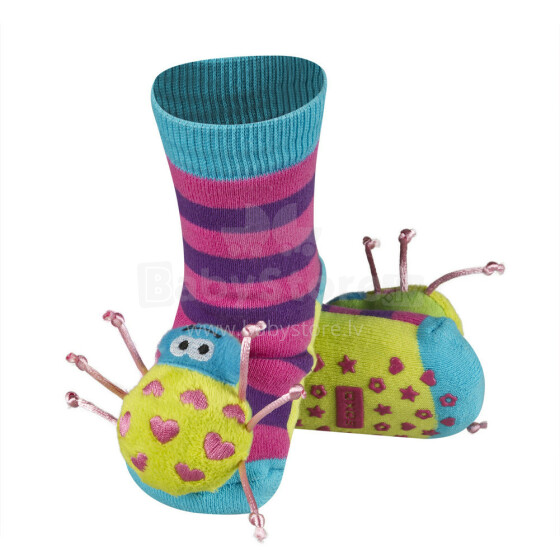Soxo Art.58583 Детские носочки 3D с погремушкой 0-24м.