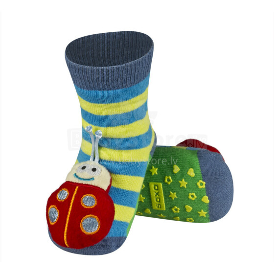 Soxo Art.58583 Детские носочки 3D с погремушкой 0-24м.
