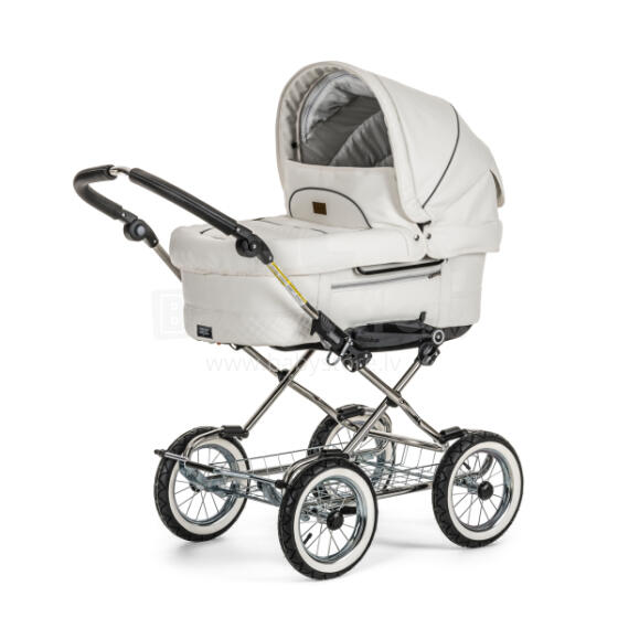 Emmaljunga '17 Mondial Duo Combi Art. 11715 White Leatherette Ratiņi divi vienā