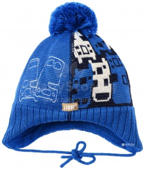 Lenne'16 Art.15375/679 Garry Knitted hat Детская шапка на завязочках c помпоном.