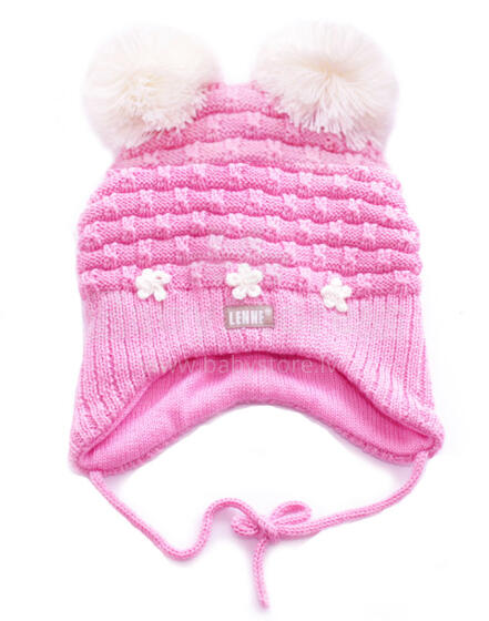 Lenne'18 Art.15376-17376A/176 Jane Knitted hat Детская вязаная шапочка на завязочках.