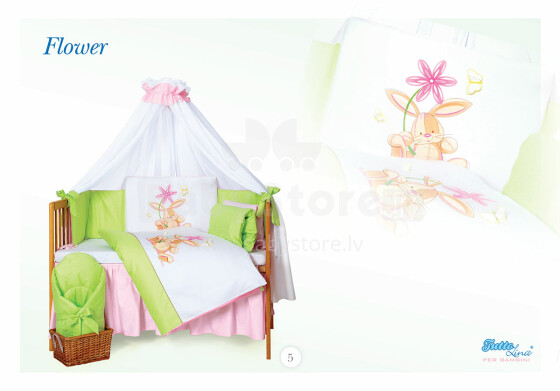 Tuttolina Art.5 Flower 7H- Bērnu gultas veļas komplekts