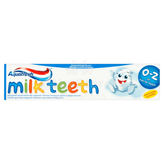 Aquafresh Art.71026 Milk Teeth Детская зубная паста для молочных зубов 50 ml