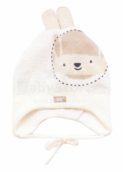 Lenne '16 Bunny Art.15372/100 Knitted hat Вязанная полушерстяная шапка для младенцев на завязочках