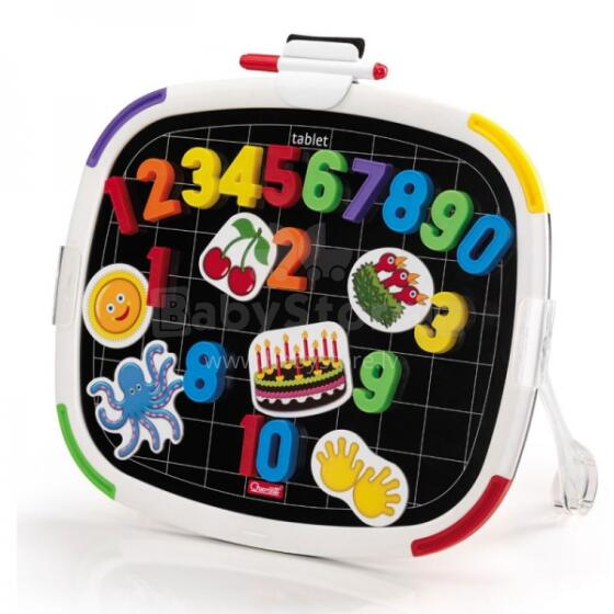 Quercetti Art. Q5323 Magneta numbers basic Divpusēja magnētiskā zīmēšanas tāfele ar cipariem un figūram