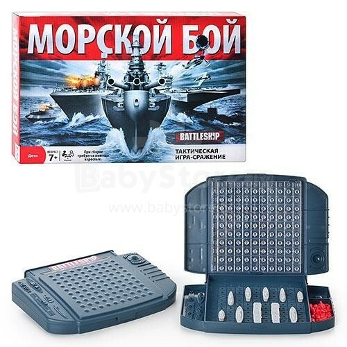 Žaiskite „Smart Art.293669“ stalo žaidimą „Ship Battle“ (rusų kalba)