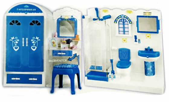 Play Smart Art.293660 Игрушечный Набор мебели для куклы Ванная Уютный дом со световыми и звуковыми эфектами