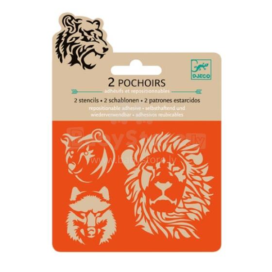 Djeco Small Stencils Wild Art. DJ09745 Трафарет (2 шт.)