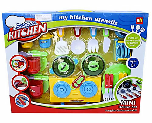 Super Kitchen Art.ZRWD-G20 Игровой набор посуды для девочек с кухней