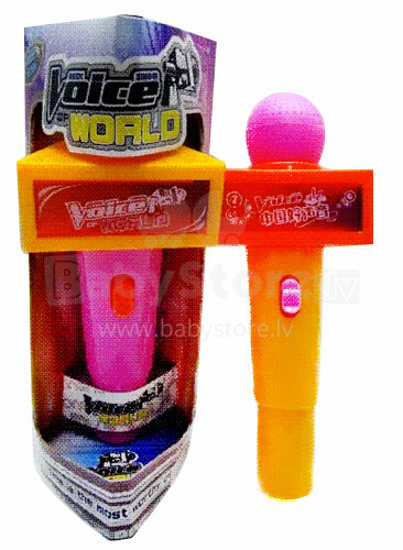 „Voice World Art.ZR189D1“ vaikų žaislinis mikrofonas su garsais ir žibintais 23 cm