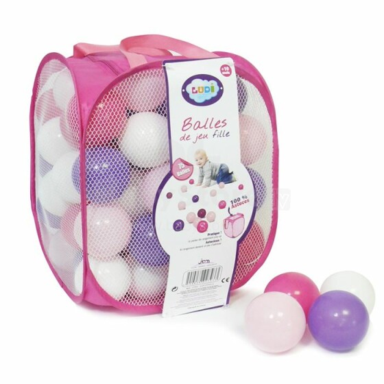 Ludi Art. 2793 Play Balls Mix X Pink Bumbiņu komplekts, 75 gab.