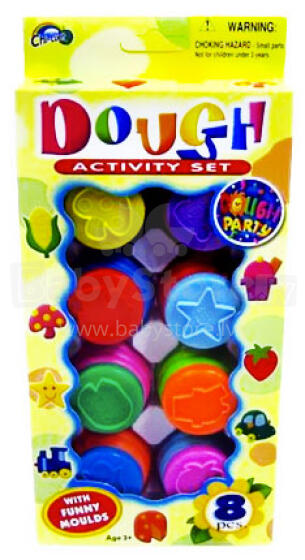 Kid's Dough Art.23308 Набор пластилина c отпечатками 8 цветов.