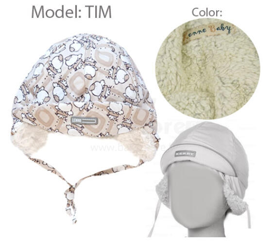 LENNE'15 Tim 14782-5050 Thermo cap Mazuļu termo pusvilnas cepure sasienamā (izm.48-50)